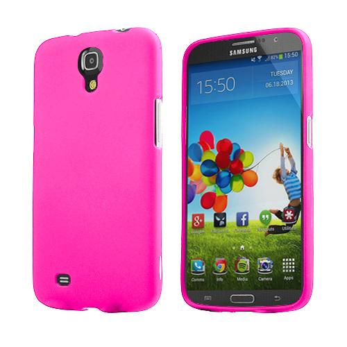 Hot Pink Rubberized Hard Case for Samsung Galaxy Mega 6.3