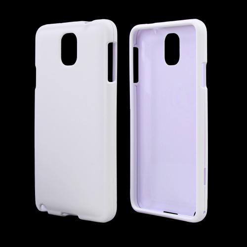 White Rubberized Hard Case for Samsung Galaxy Note 3