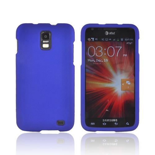 Samsung Galaxy S2 Skyrocket Rubberized Hard Case - Blue
