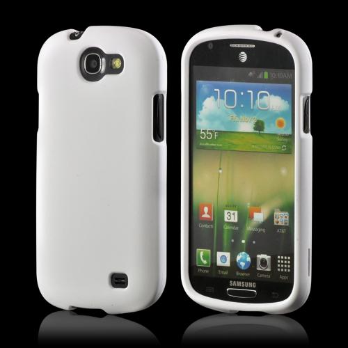 White Rubberized Hard Case for Samsung Galaxy Express