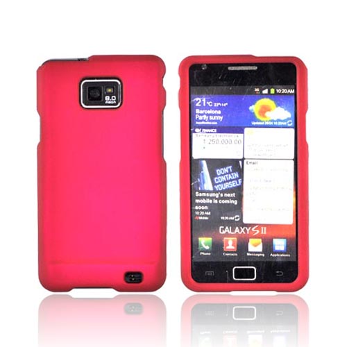AT&T Samsung Galaxy S2 Rubberized Hard Case - Rose Pink