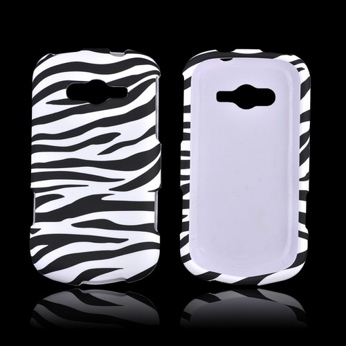 Samsung Galaxy Reverb Rubberized Hard Case - Black/ White Zebra