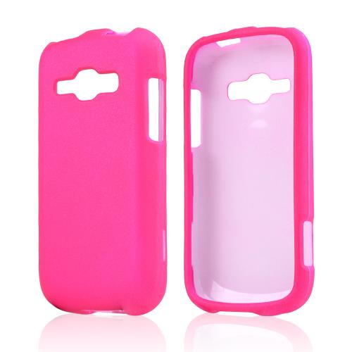 Hot Pink Rubberized Hard Case for Samsung Galaxy Ring/ Galaxy Prevail 2