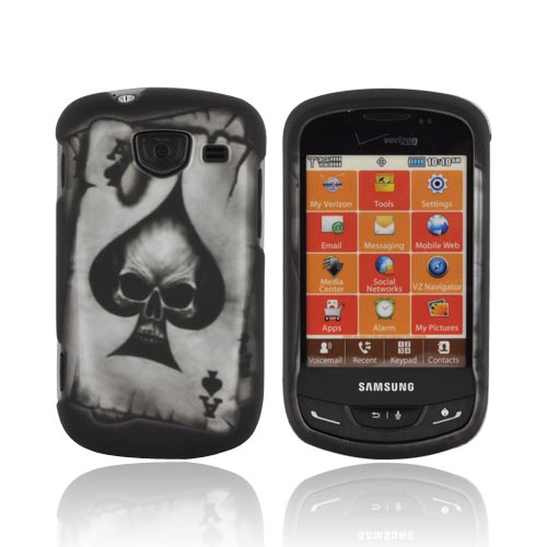 Samsung Brightside Rubberized Hard Case - Ace Skull on Black