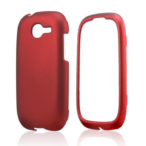 Red Rubberized Hard Case for Samsung Gravity Q