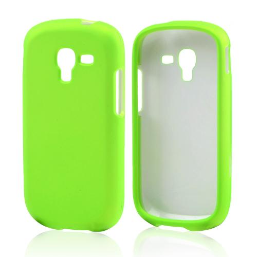 Neon Green Rubberized Hard Case for Samsung Galaxy Exhibit