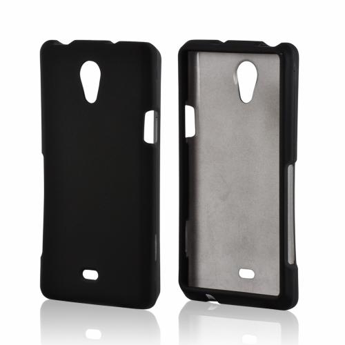 Black Rubberized Hard Case for Sony Xperia TL