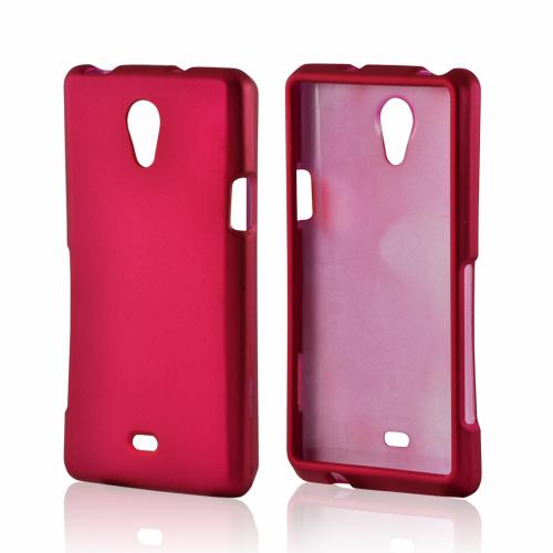 Pink Rubberized Hard Case for Sony Xperia TL