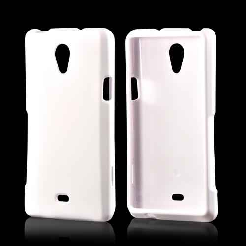 White Rubberized Hard Case for Sony Xperia TL
