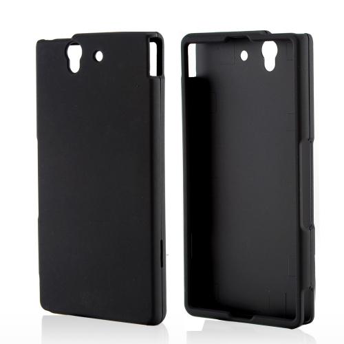 Black Rubberized Hard Case for Sony Xperia Z