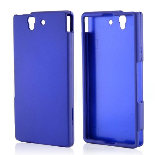 Blue Rubberized Hard Case for Sony Xperia Z