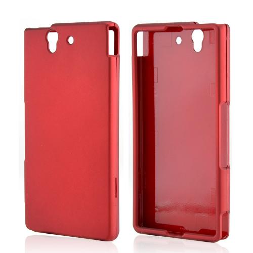 Red Rubberized Hard Case for Sony Xperia Z