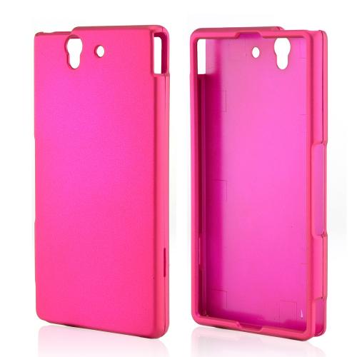 Rose Pink Rubberized Hard Case for Sony Xperia Z