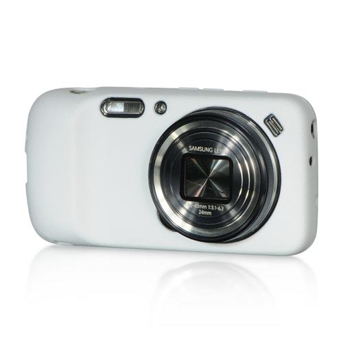 White Crystal Silicone Skin Case for Samsung Galaxy S4 Zoom