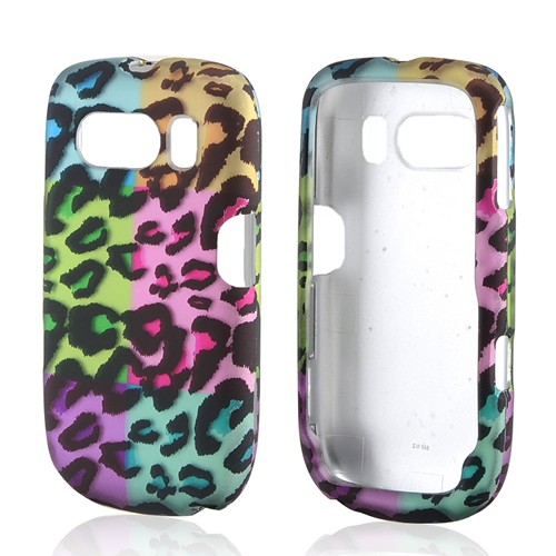 Multi-Colored Artsy Leopard Rubberized Hard Case for ZTE Aspect F555
