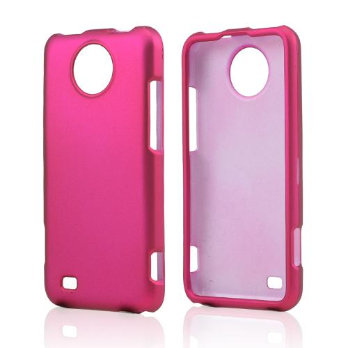 Hot Pink Rubberized Hard Case for ZTE Vital