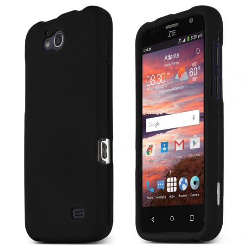 ZTE Overture 2 Case, STANDARD BLACK Slim & Protective Rubberized Matte Hard Plastic Case ZTE Overture 2 Case, STANDARD BLACK Slim & Protective Rubberized Matte Hard Plastic Case