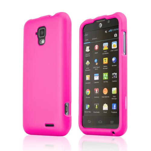 Hot Pink Rubberized Hard Case for AT&T Z998