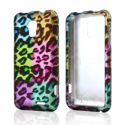 Multi-Colored Artsy Leopard Rubberized Hard Case for AT&T Z998