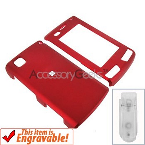 LG Incite Rubberized Hard Case - Red
