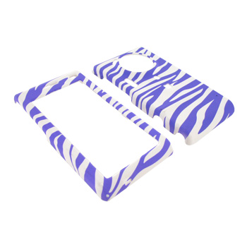 Samsung Memoir T929 Rubberized Hard Case - Light Purple Zebra on White