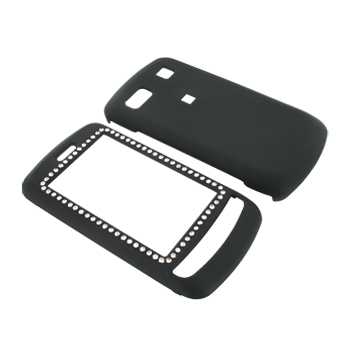 LG Xenon GR500 Rubberized Hard Case w/ Gems - Black