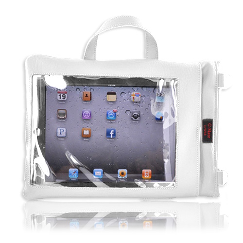 G-Mate Apple iPad Genuine Leather Carry Case w/ Shoulder Strap - White