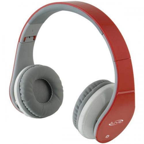 ILIVE BLUE iAHB64R Bluetooth(R) Headphones (Red)