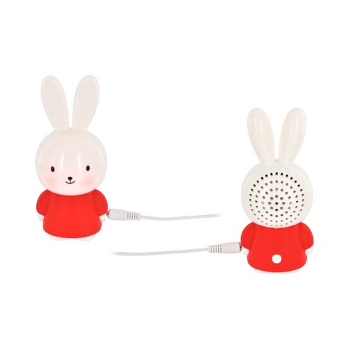 Universal Portable Bunny Speaker (3.5mm) - Red