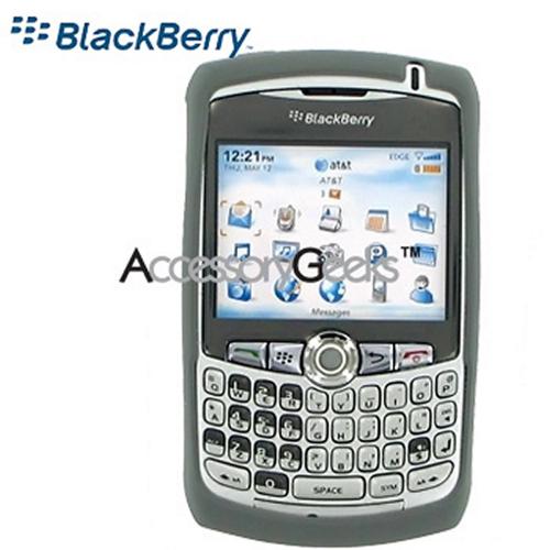 Original Blackberry Curve 8330, 8320, 8310, 8300 Rubber Silicone Skin Case - Dark Grey