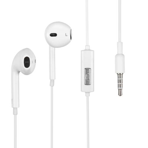 White Universal Stereo EarPod Headset w/ Answer/End Button & Mic