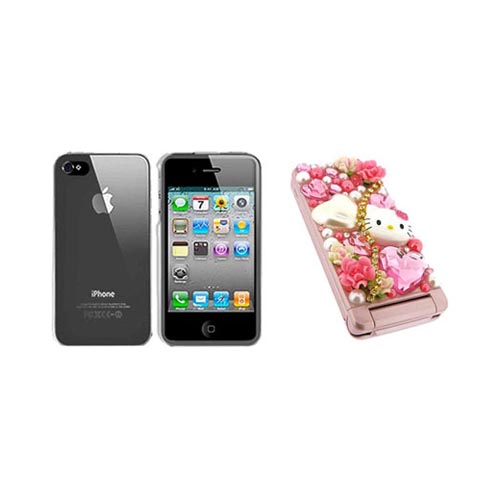ATT Verizon Apple iPhone 4, iPhone 4S Hello Kitty DIY Bundle w ...