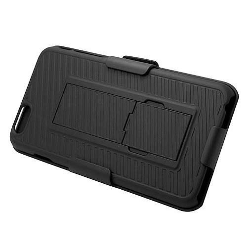 Apple iPhone 6 Plus Hard Case & Holster Combo w/ Kickstand & Swivel Belt Clip