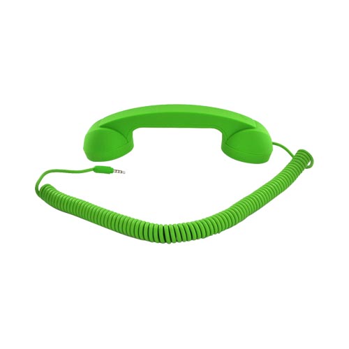 Original Native Union "Moshi Moshi" Universal Retro Soft Touch Telephone Handset (3.5mm) - Lime Green