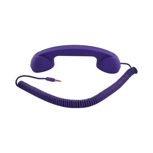 Original Native Union "Moshi Moshi" Universal Retro Soft Touch Telephone Handset (3.5mm) - Purple