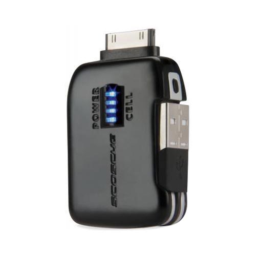 Original Scosche flipCHARGE Burst Apple iPhone/ iPod Emergency Backup Battery (720 mAh) & Charger, IBAT500 - Black