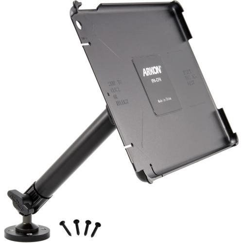 Arkon Black iPad Air Custom Fit Mount - 10in Heavy-Duty Drill Base Mount (IPA-CFH + HD005)