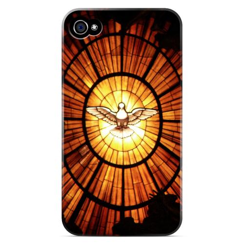 Geeks Designer Line (GDL) Bibles Series Apple iPhone 4 Matte Hard Back Cover - Holy Spirit Glass