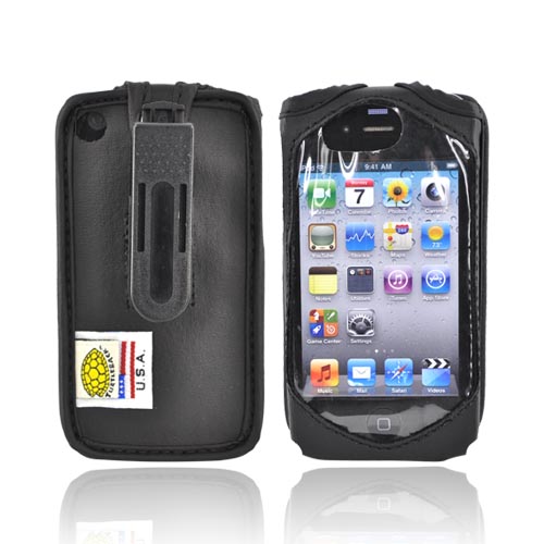 Original TurtleBack Premium Apple iPhone 4 Leather Case w/ Swivel Clip - Black Original TurtleBack Premium Apple iPhone 4 Leather Case w/ Swivel Clip - Black