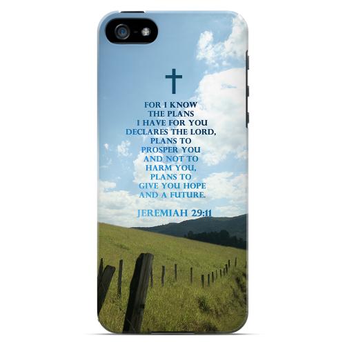 Geeks Designer Line (GDL) Bibles Series Apple iPhone 5 Slim Hard Back Cover - Jeremiah 29:11
