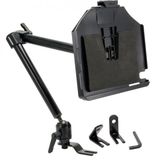 Arkon Black iPad Custom Fit Mount - (IPMX-CFH + HD001) 22" Heavy Duty Seat Rail / Floor Mount