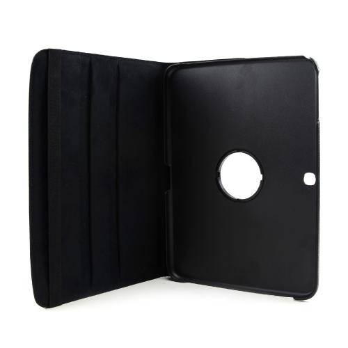 Black Faux Leather Case Stand w/ Rotatable Shield for Samsung Galaxy Tab 3 8.0 Black Faux Leather Case Stand w/ Rotatable Shield for Samsung Galaxy Tab 3 8.0