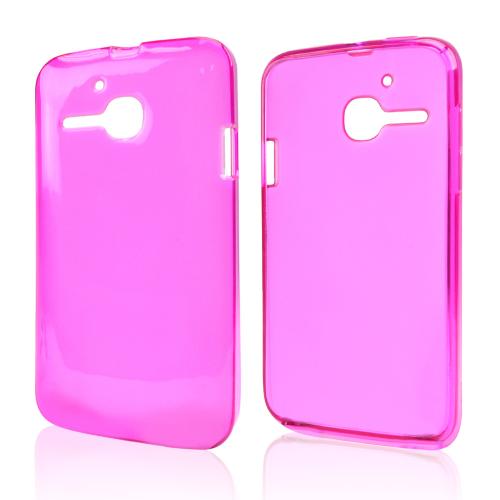 Hot Pink Crystal Silicone Skin Case for Alcatel One Touch Evolve