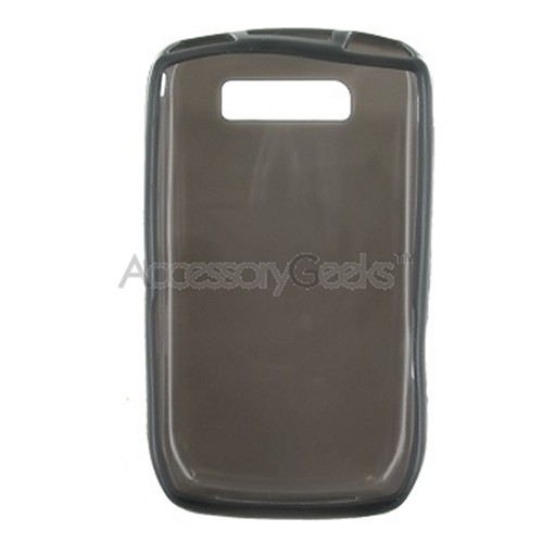 Blackberry Curve 8900 Flexi Glow Silicone Case, Rubber Skin - Solid Smoke