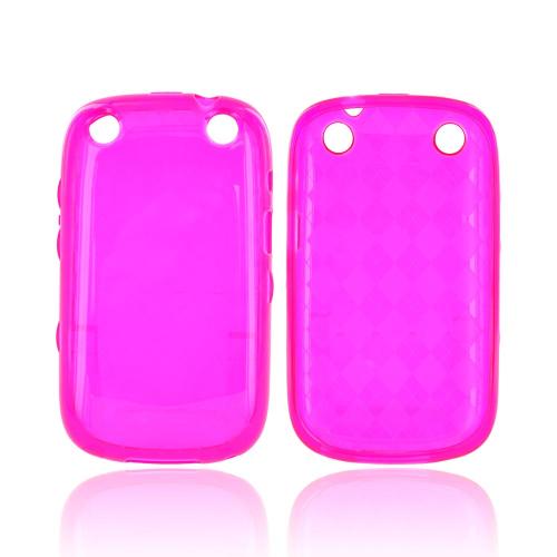 BlackBerry Curve 9310/9320 Crystal Silicone Case - Argyle Hot Pink
