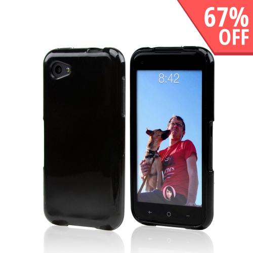 Black (Argyle Interior) Crystal Silicone Case for HTC First