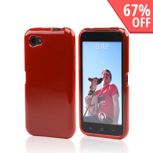 Frosted Red Crystal Silicone Case for HTC First