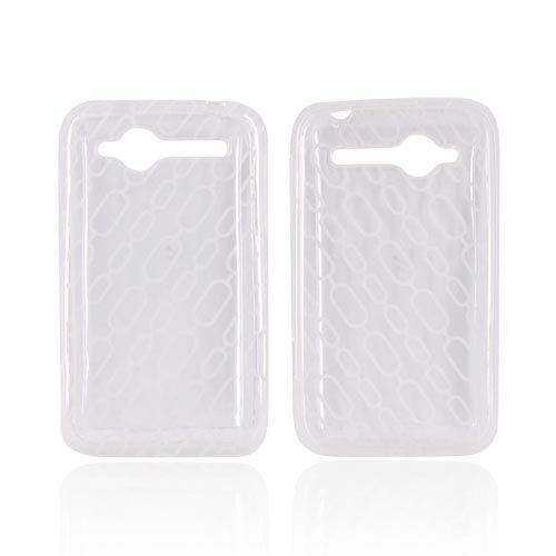 HTC Bee/Wildfire Crystal Silicone Case - Chain Design on Clear