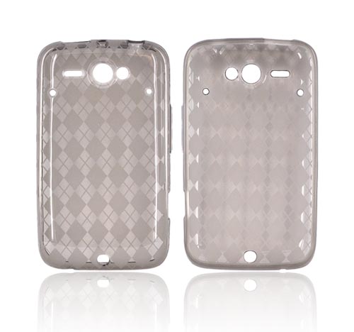 HTC Status Crystal Silicone Case - Argyle Smoke