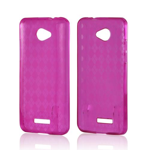 Argyle Pink Crystal Silicone Case for HTC Droid DNA